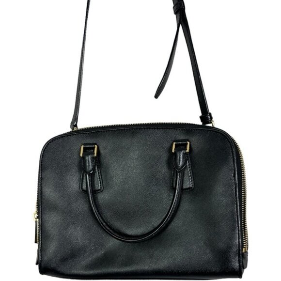 Michael Kors Reese Patent Saffiano Leather Bag Purse Black 30T4GEES3A Handbag - Picture 12 of 15